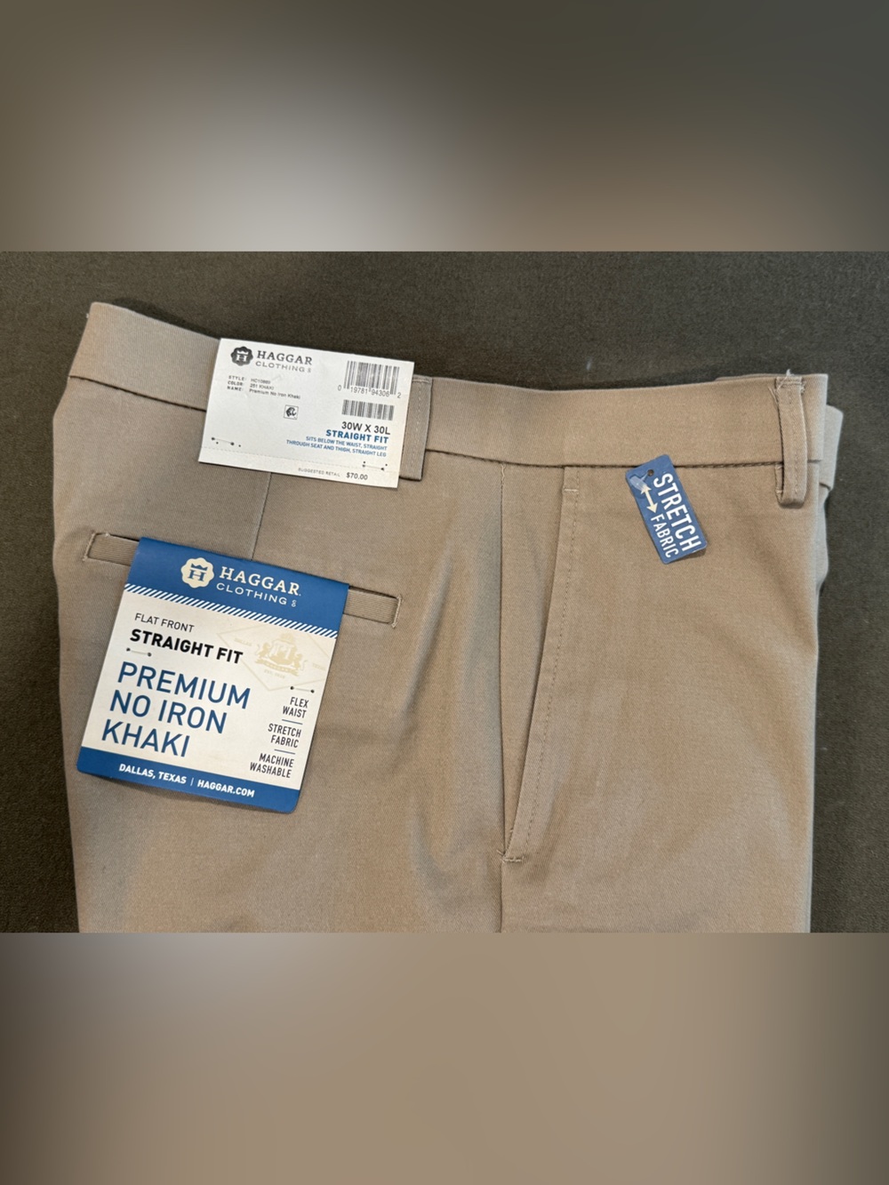 Haggar Premium No Iron Khaki Straight Fit Pants - Tan